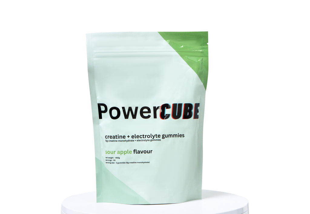 Creatine Monhydrate and Electrolyte Gummies Sour Apple