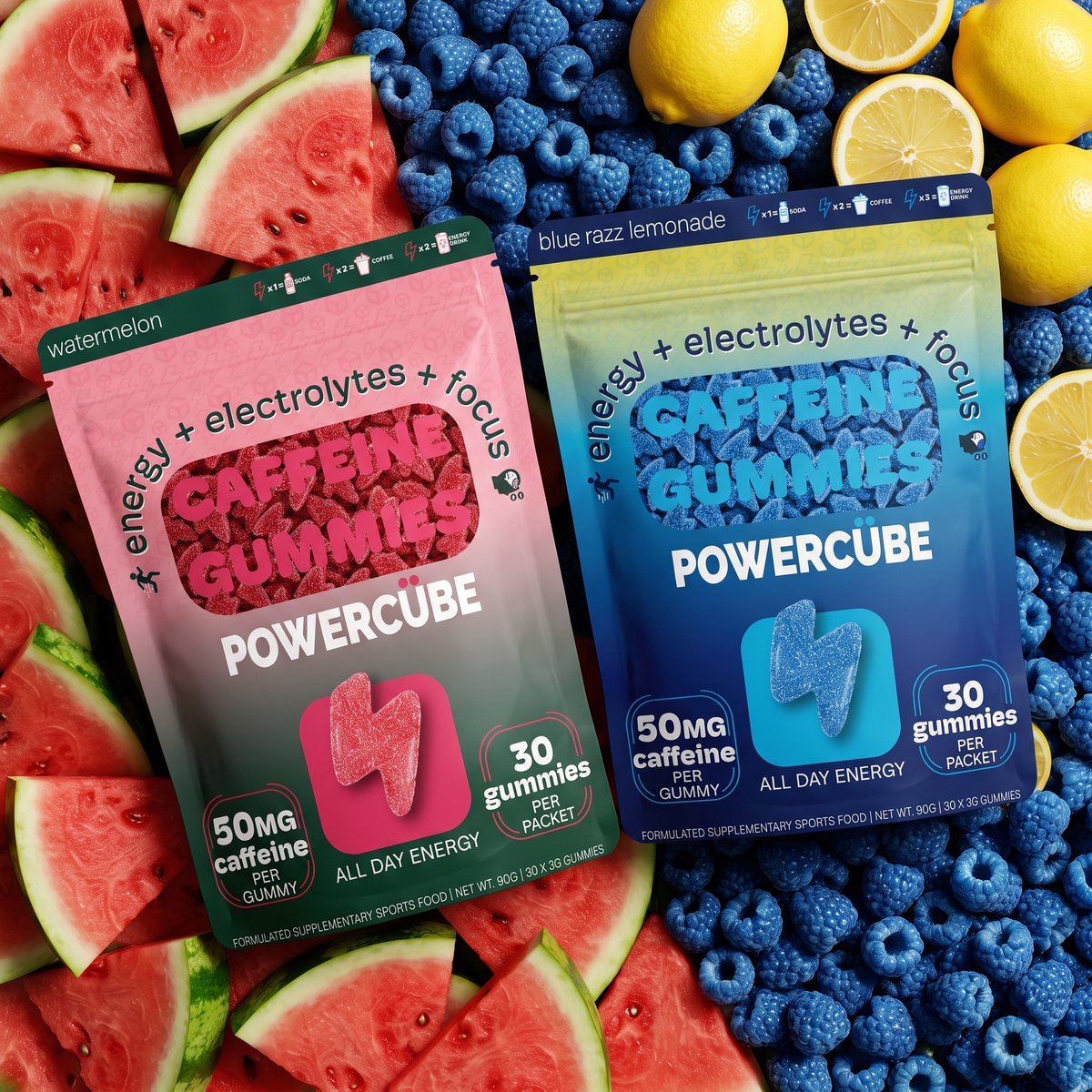 Blue Razz Lem + Watermelon Energy + Focus Gummies (Large Mixed Pack)