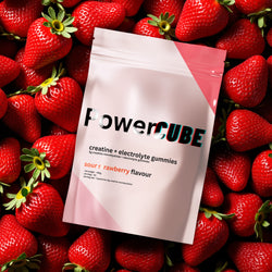 Creatine Monhydrate and Electrolyte Gummies Sour Strawberry