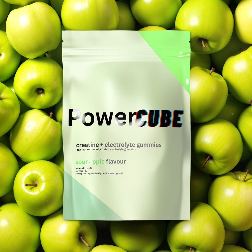 Creatine Monhydrate and Electrolyte Gummies Sour Apple