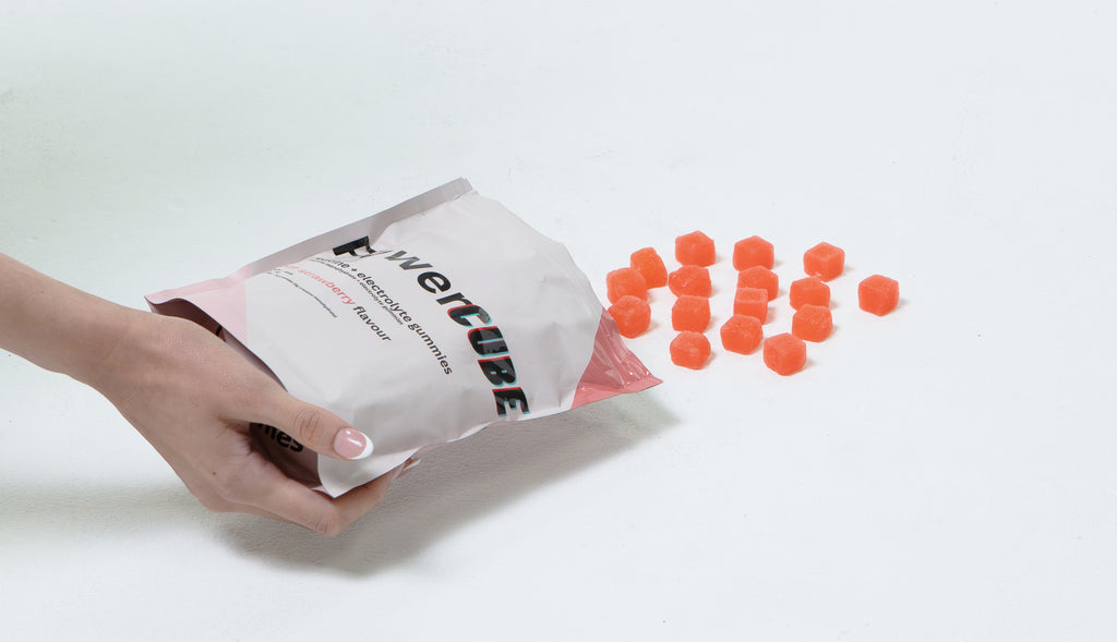 Creatine Monhydrate and Electrolyte Gummies Sour Strawberry