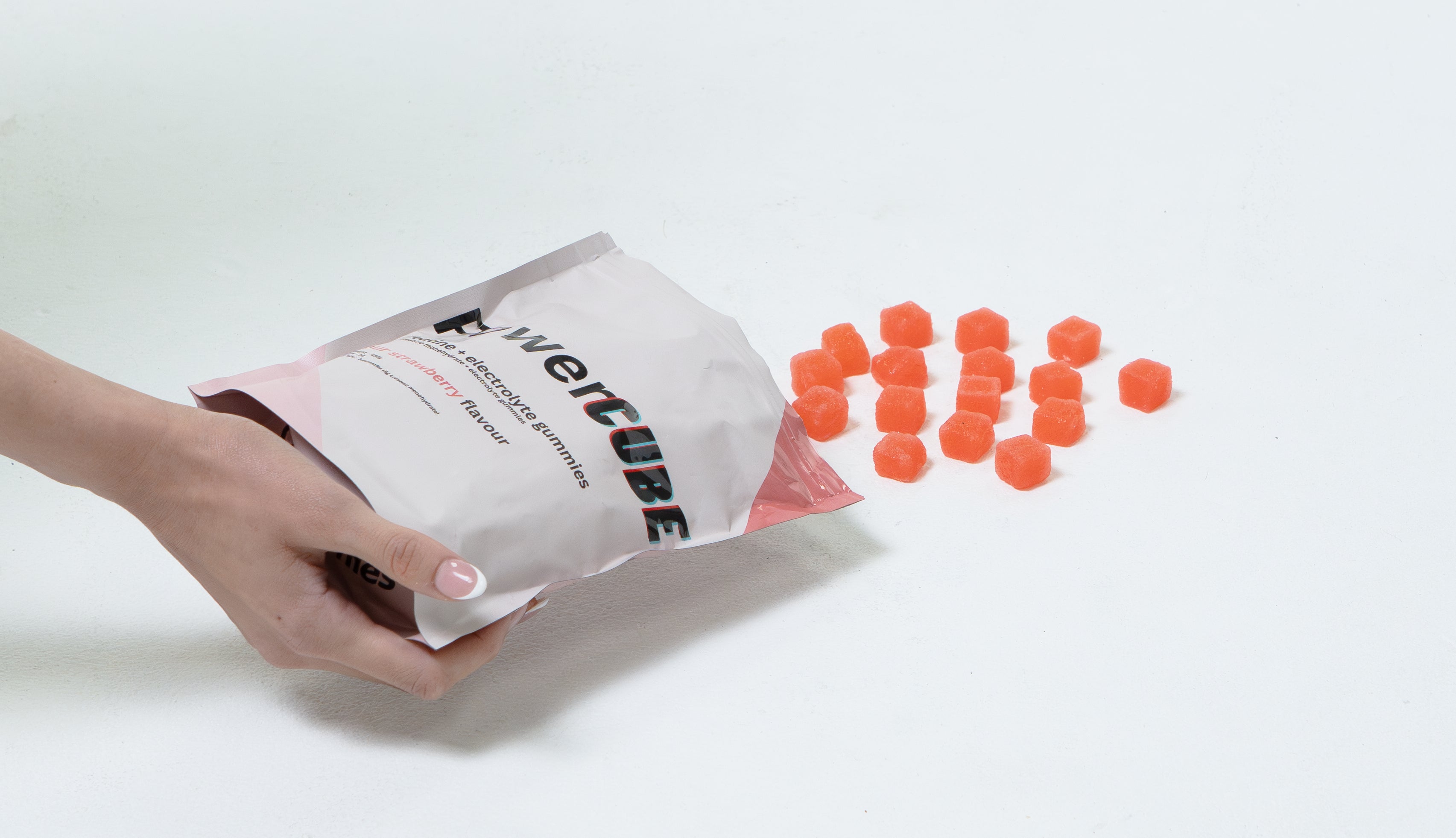 Creatine Monhydrate and Electrolyte Gummies Sour Strawberry