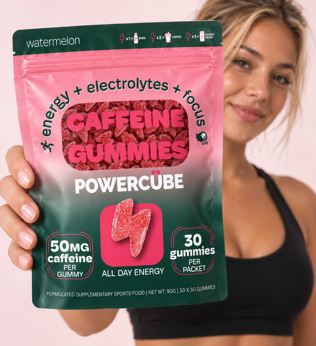Watermelon + Blue Razzberry Energy + Focus Gummies (2 large + 2 small)