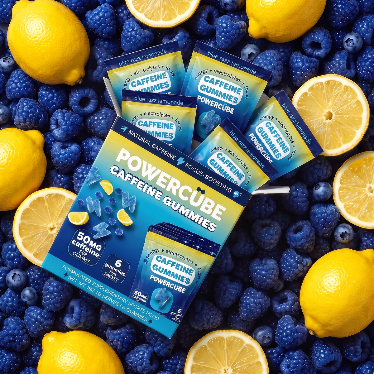 Blue Razzberry Lemonade  Energy + Focus Gummies (Mini Travel Packs)