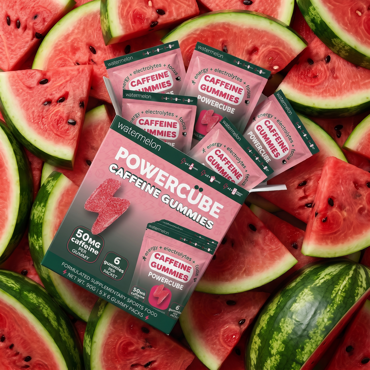 Watermelon Energy + Focus Gummies (Mini Travel Packs)