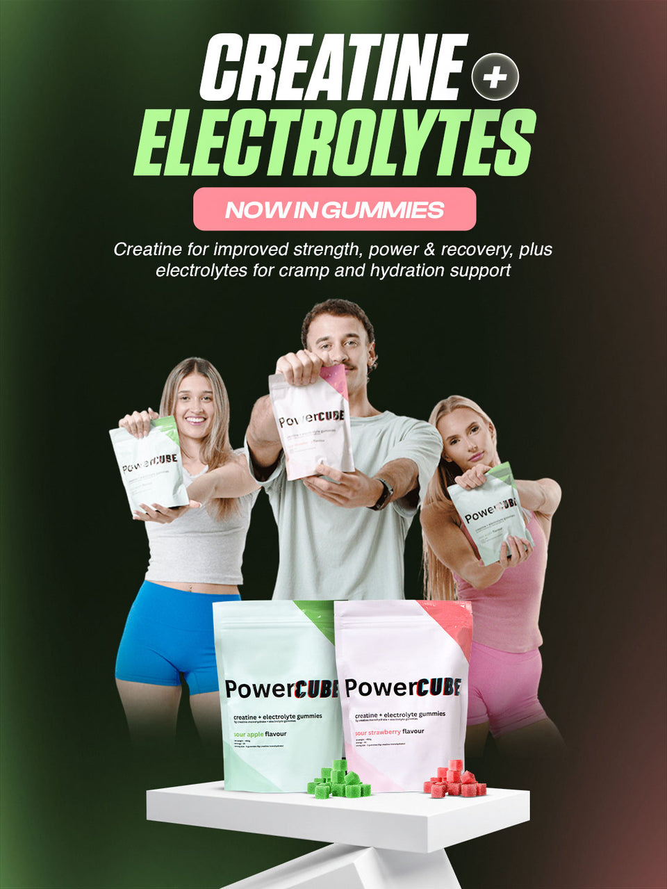 Creatin Cubes PowerCUBE | Creatine + Electrolyte Gummies Australia and NZ ...